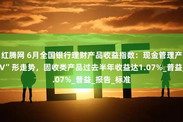 红腾网 6月全国银行理财产品收益指数：现金管理产品收益呈“V”形走势，固收类产品过去半年收益达1.07%_普益_报告_标准